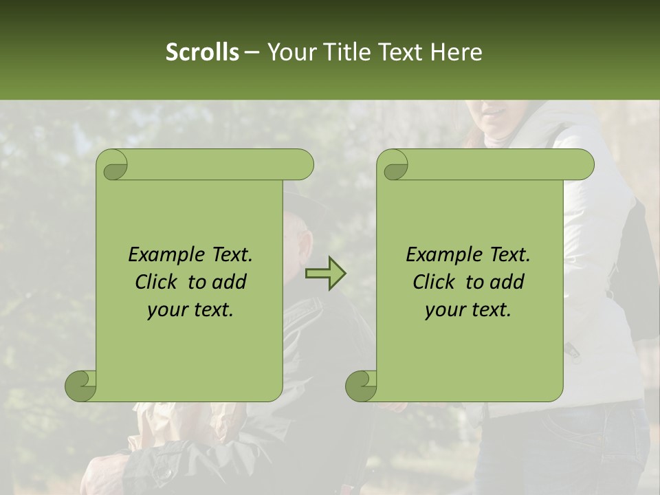 A Man Holding A Bag Of Vegetables Next To A Woman PowerPoint Template