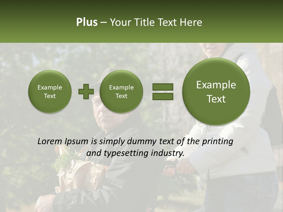 A Man Holding A Bag Of Vegetables Next To A Woman PowerPoint Template