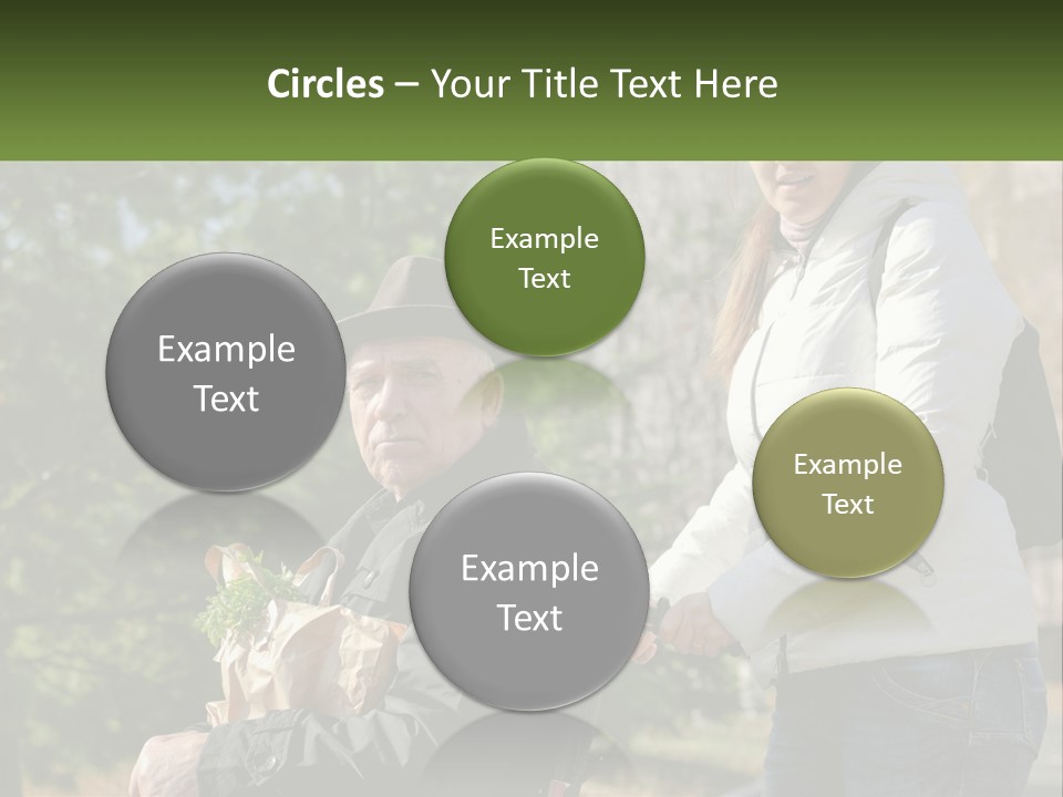 A Man Holding A Bag Of Vegetables Next To A Woman PowerPoint Template