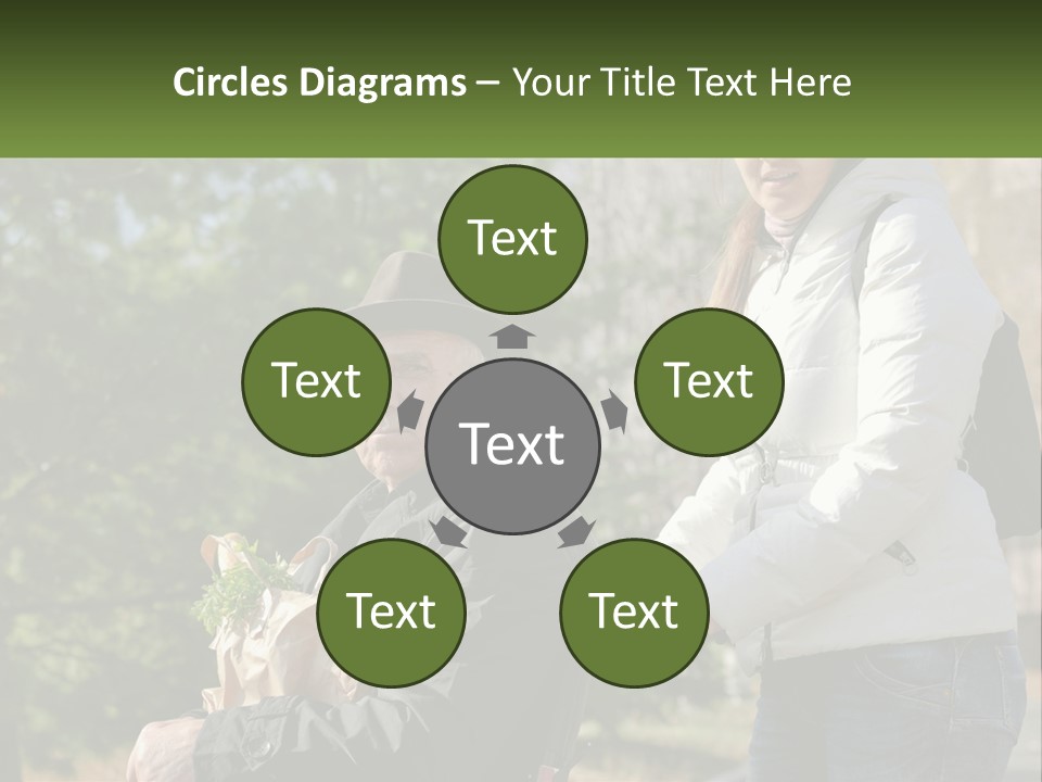 A Man Holding A Bag Of Vegetables Next To A Woman PowerPoint Template