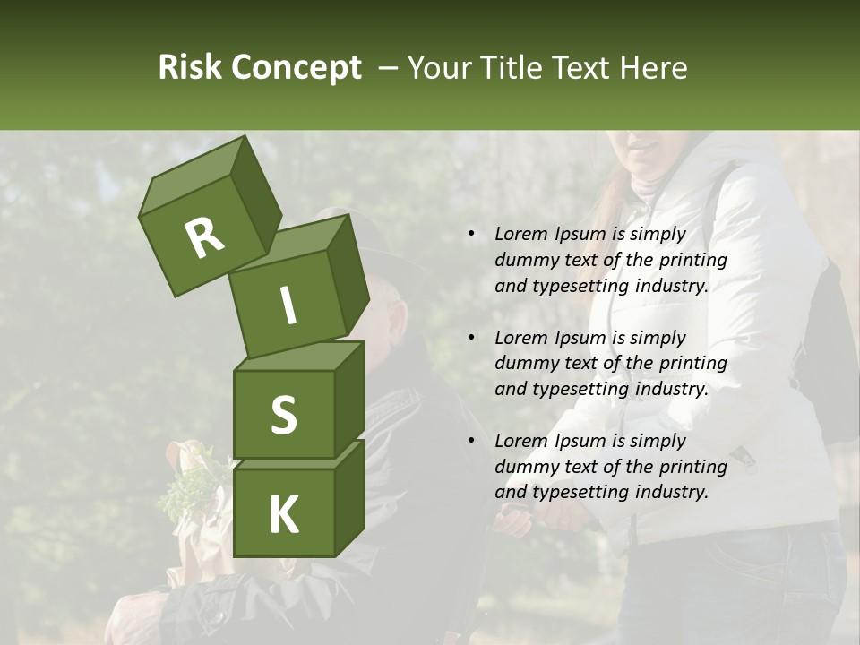 A Man Holding A Bag Of Vegetables Next To A Woman PowerPoint Template