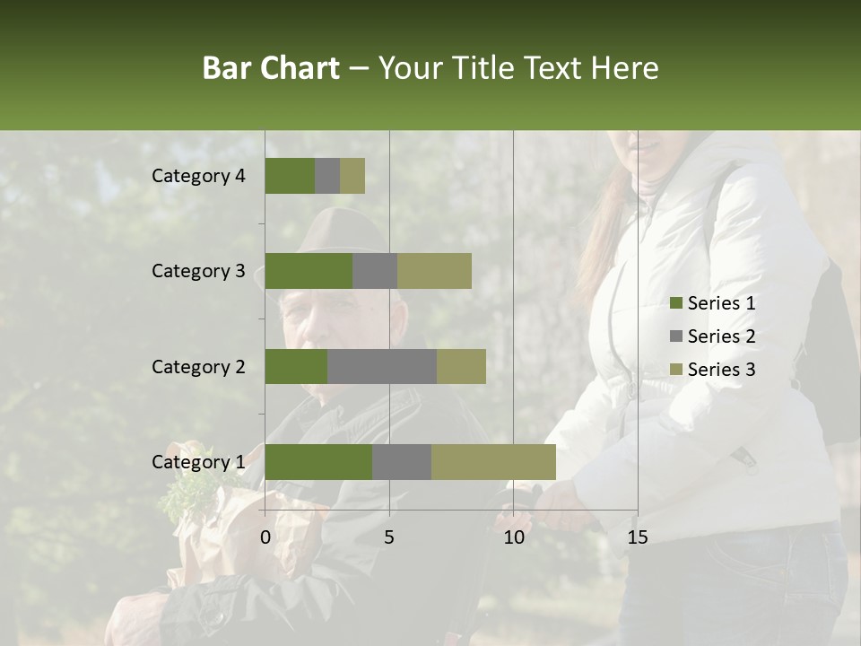 A Man Holding A Bag Of Vegetables Next To A Woman PowerPoint Template