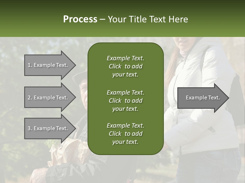 A Man Holding A Bag Of Vegetables Next To A Woman PowerPoint Template