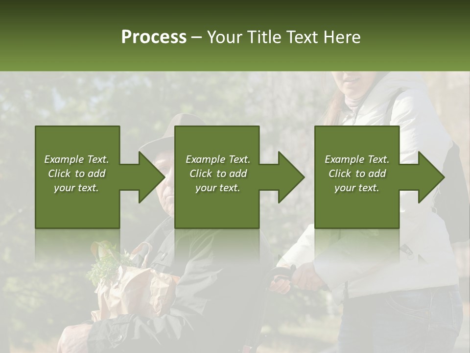 A Man Holding A Bag Of Vegetables Next To A Woman PowerPoint Template