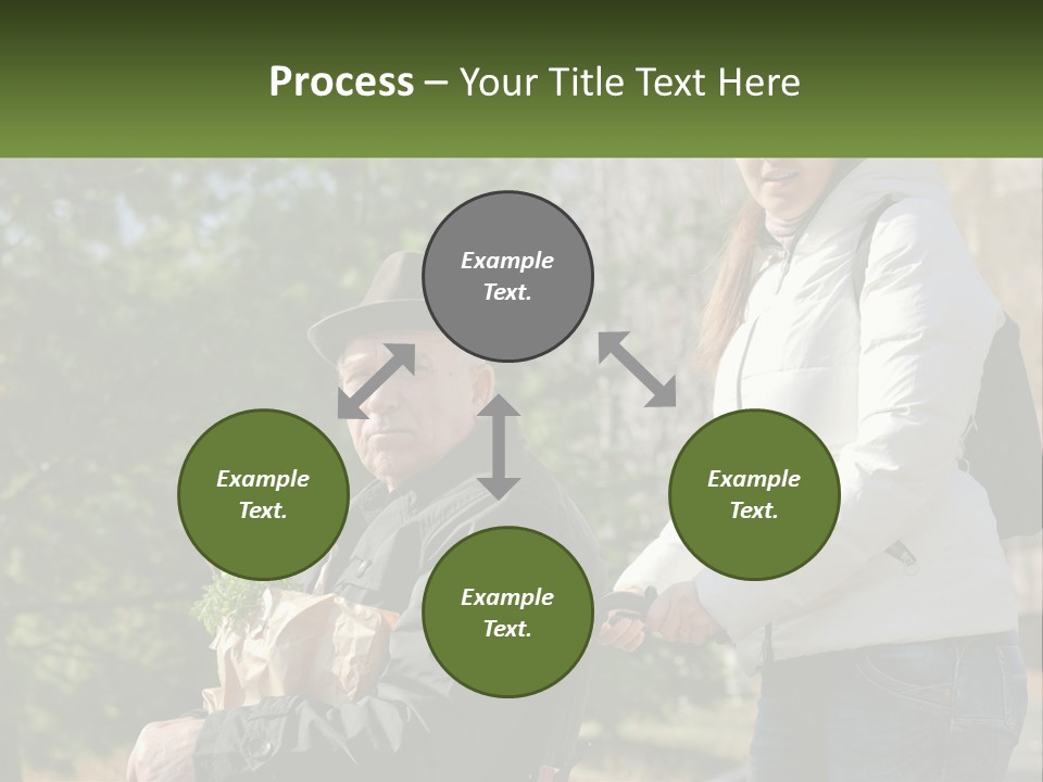 A Man Holding A Bag Of Vegetables Next To A Woman PowerPoint Template