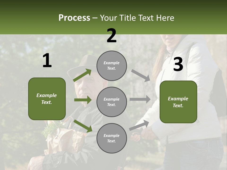 A Man Holding A Bag Of Vegetables Next To A Woman PowerPoint Template