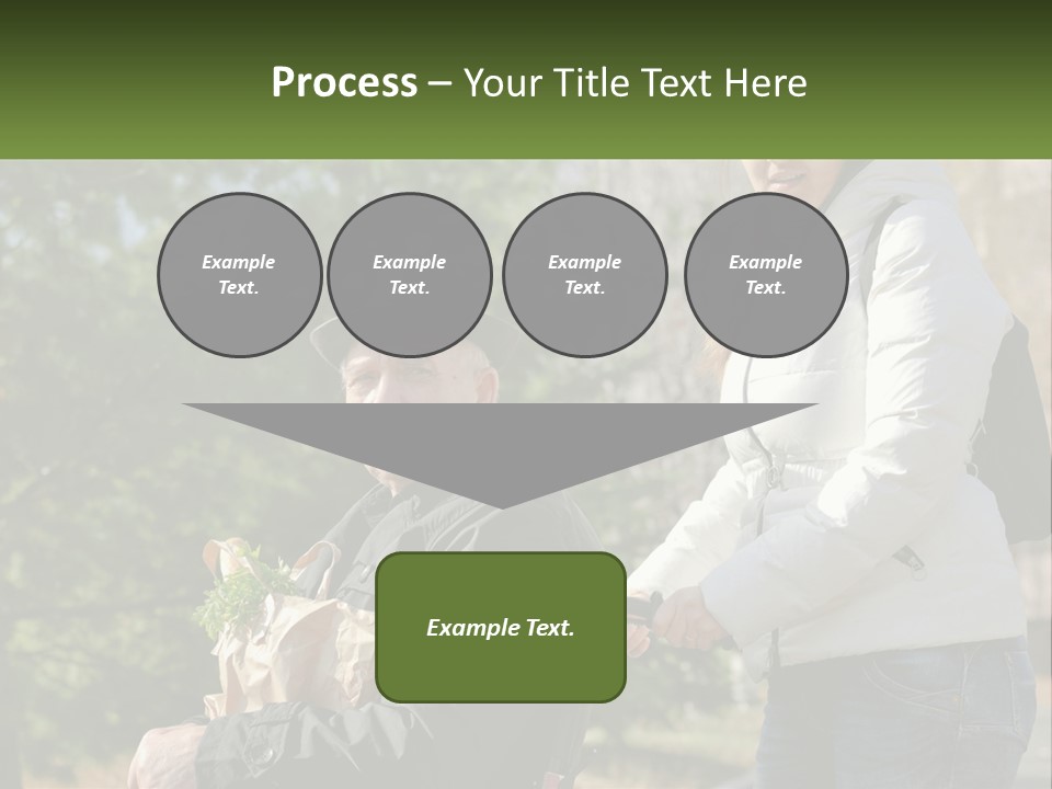 A Man Holding A Bag Of Vegetables Next To A Woman PowerPoint Template