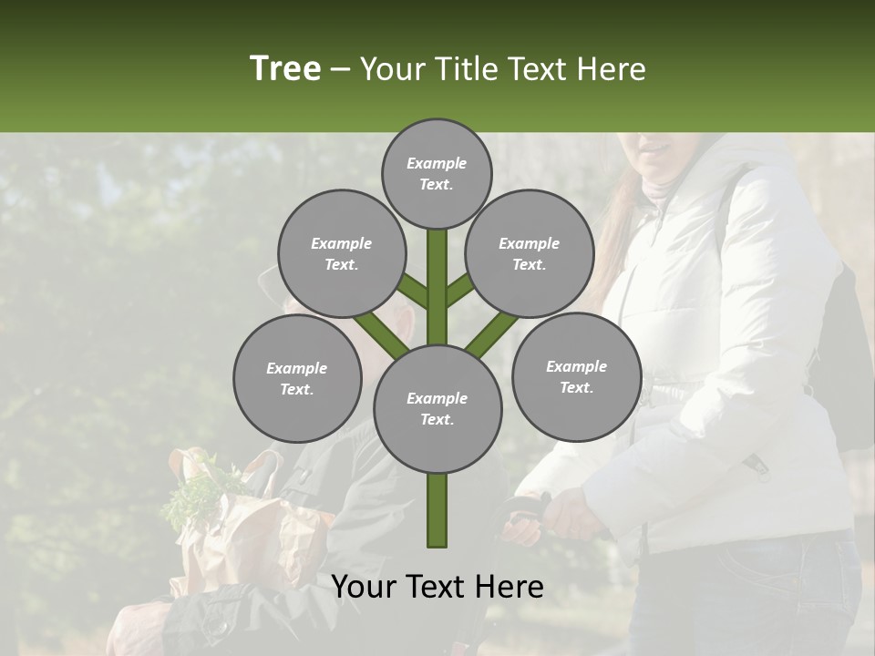 A Man Holding A Bag Of Vegetables Next To A Woman PowerPoint Template