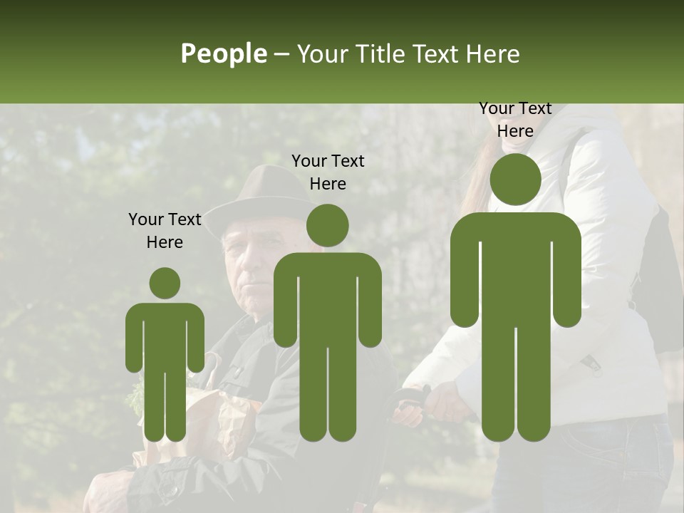 A Man Holding A Bag Of Vegetables Next To A Woman PowerPoint Template