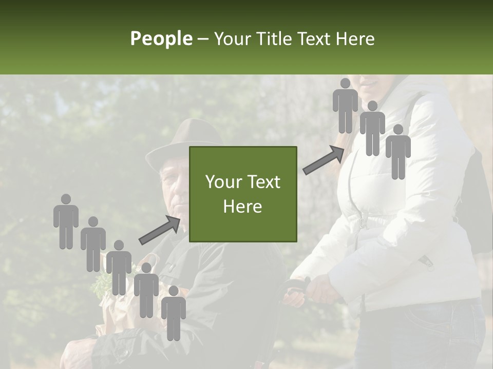 A Man Holding A Bag Of Vegetables Next To A Woman PowerPoint Template