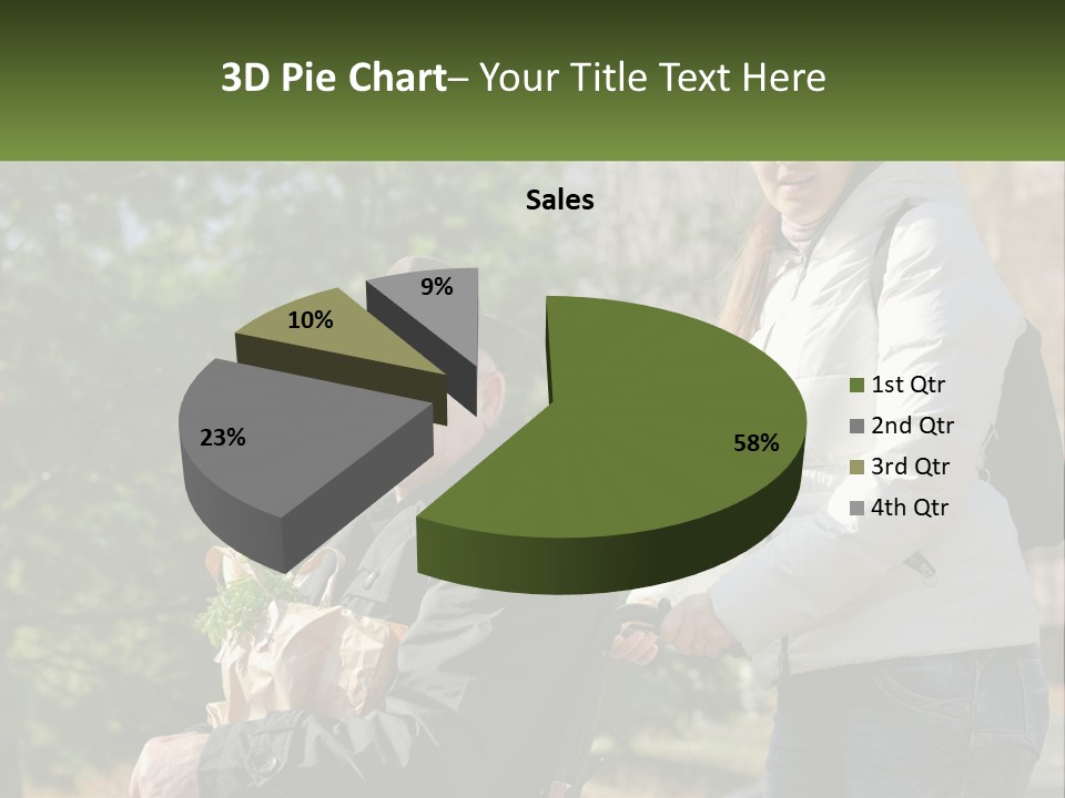A Man Holding A Bag Of Vegetables Next To A Woman PowerPoint Template