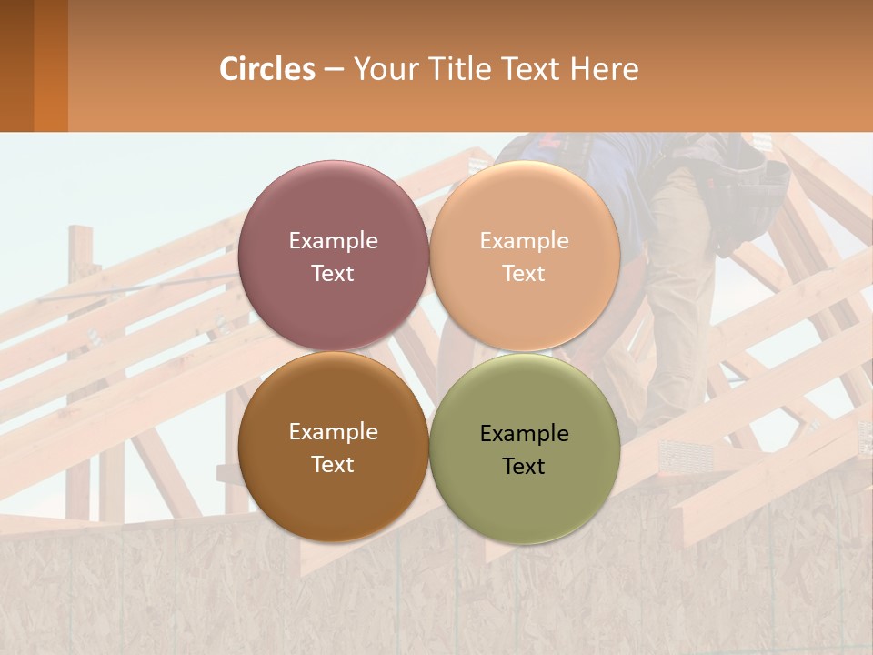 A Man Working On A Roof With A Hammer PowerPoint Template