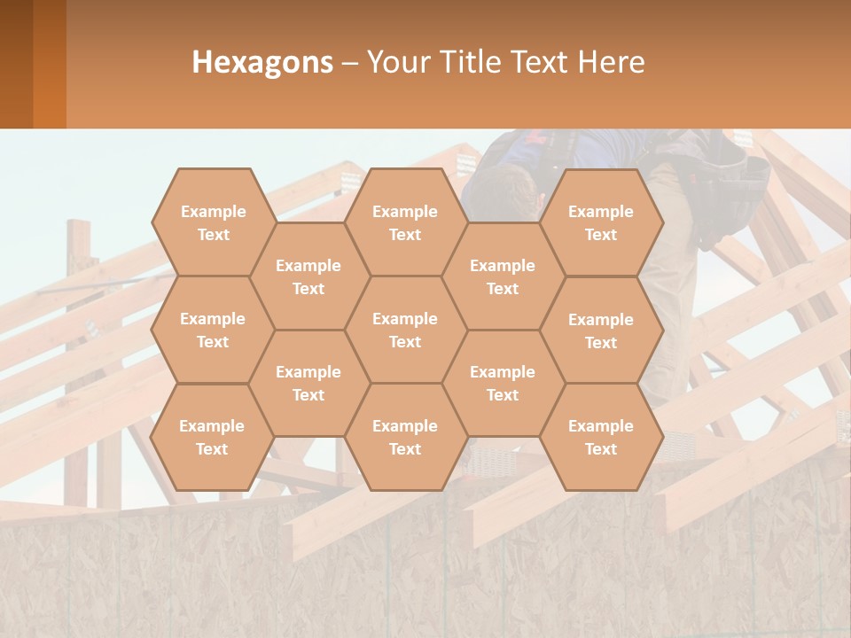 A Man Working On A Roof With A Hammer PowerPoint Template