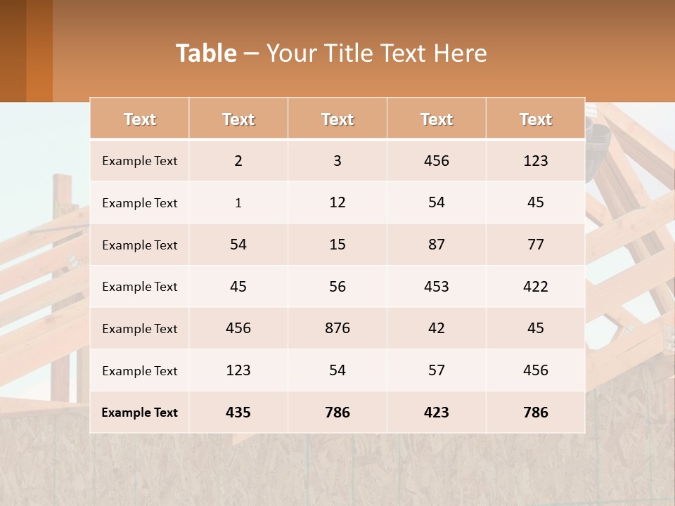 A Man Working On A Roof With A Hammer PowerPoint Template