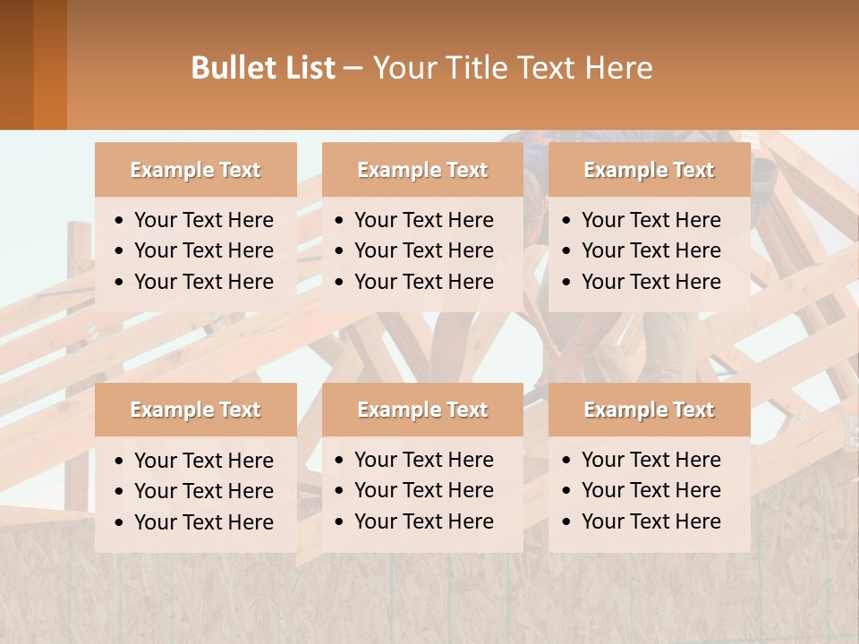 A Man Working On A Roof With A Hammer PowerPoint Template