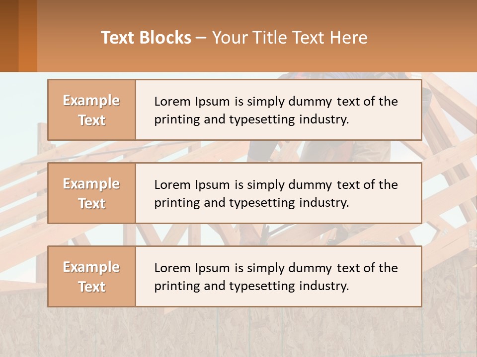A Man Working On A Roof With A Hammer PowerPoint Template