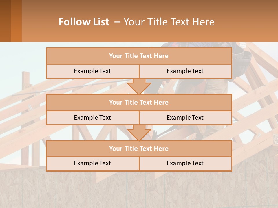 A Man Working On A Roof With A Hammer PowerPoint Template