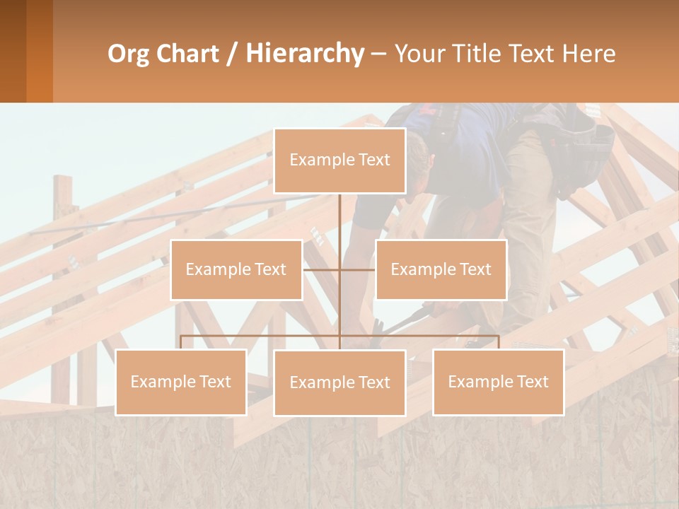 A Man Working On A Roof With A Hammer PowerPoint Template
