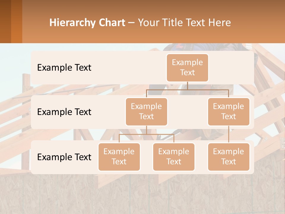 A Man Working On A Roof With A Hammer PowerPoint Template