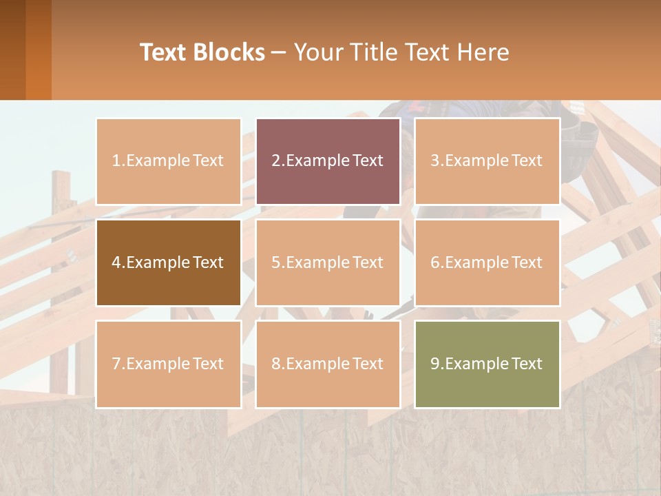 A Man Working On A Roof With A Hammer PowerPoint Template