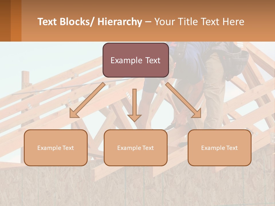 A Man Working On A Roof With A Hammer PowerPoint Template