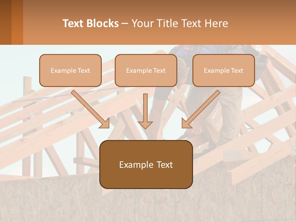 A Man Working On A Roof With A Hammer PowerPoint Template