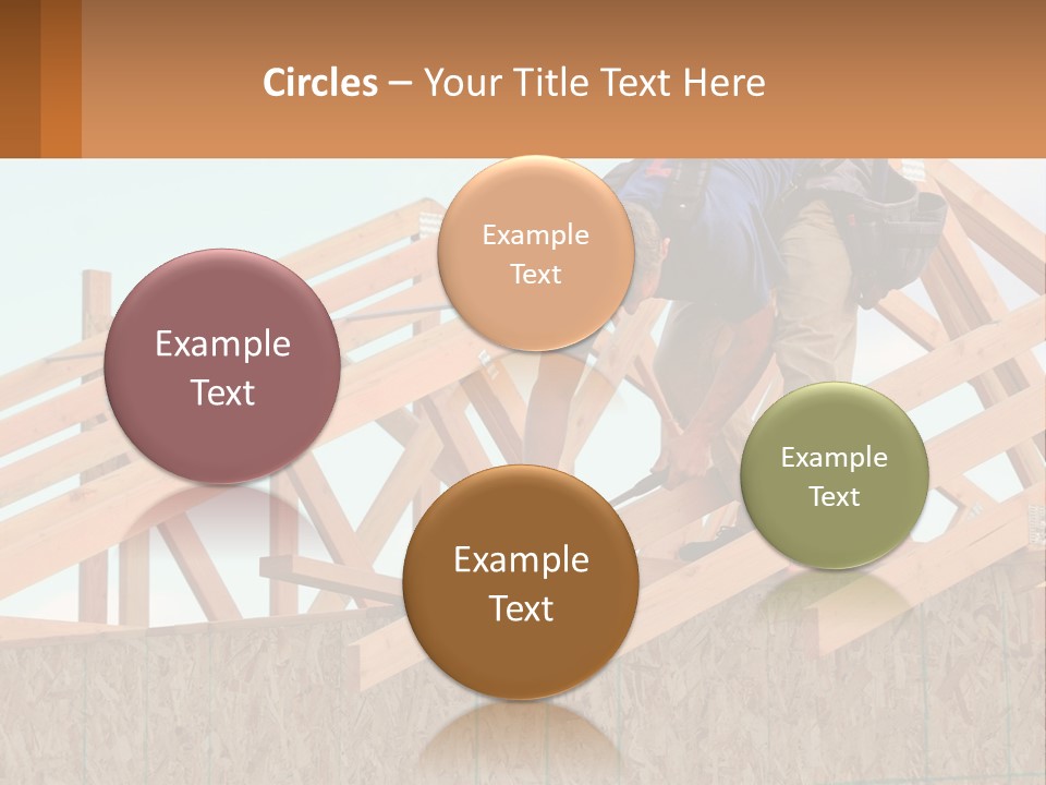 A Man Working On A Roof With A Hammer PowerPoint Template