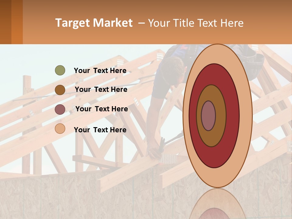 A Man Working On A Roof With A Hammer PowerPoint Template
