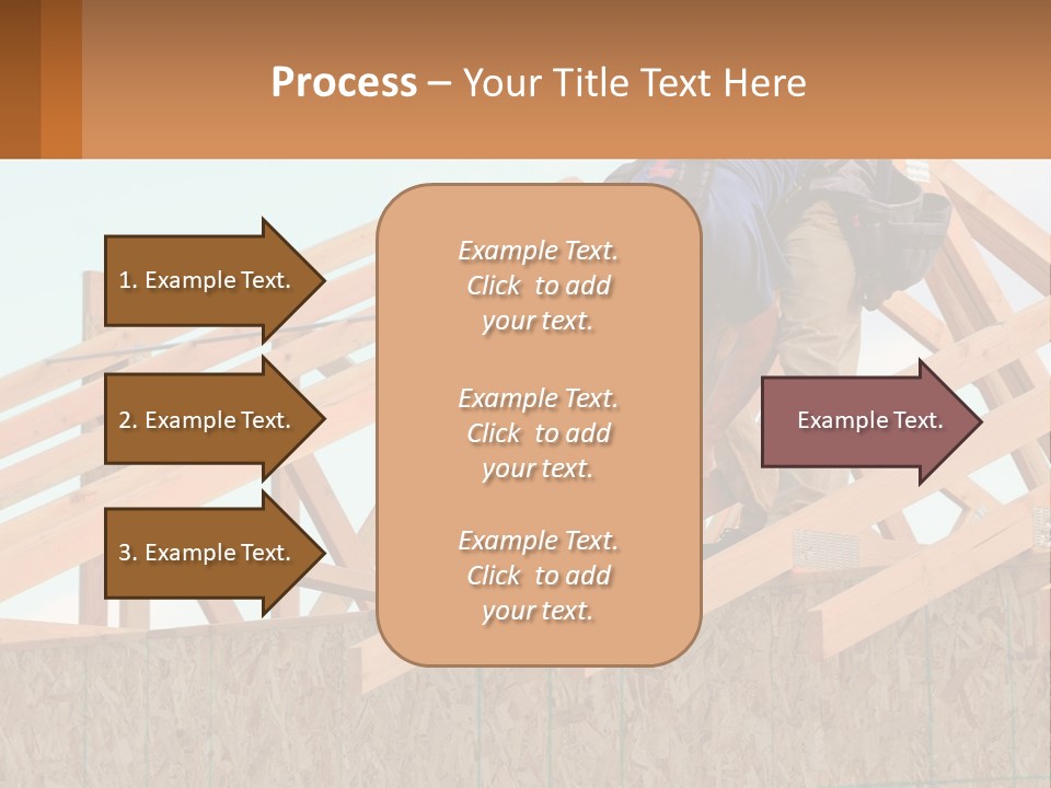 A Man Working On A Roof With A Hammer PowerPoint Template