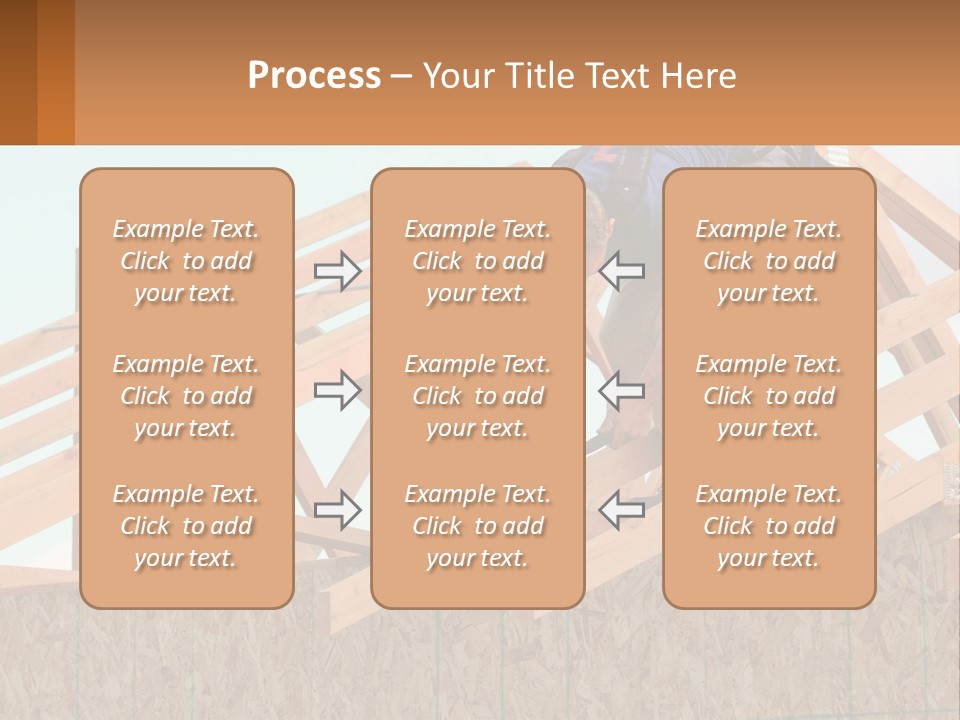 A Man Working On A Roof With A Hammer PowerPoint Template
