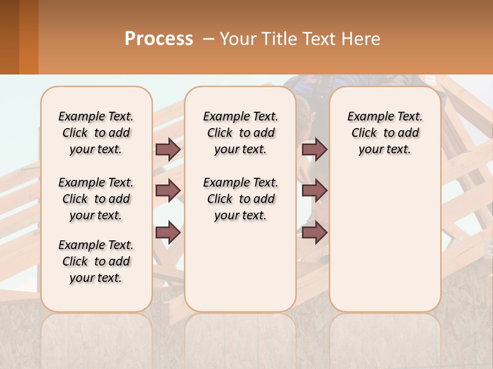A Man Working On A Roof With A Hammer PowerPoint Template