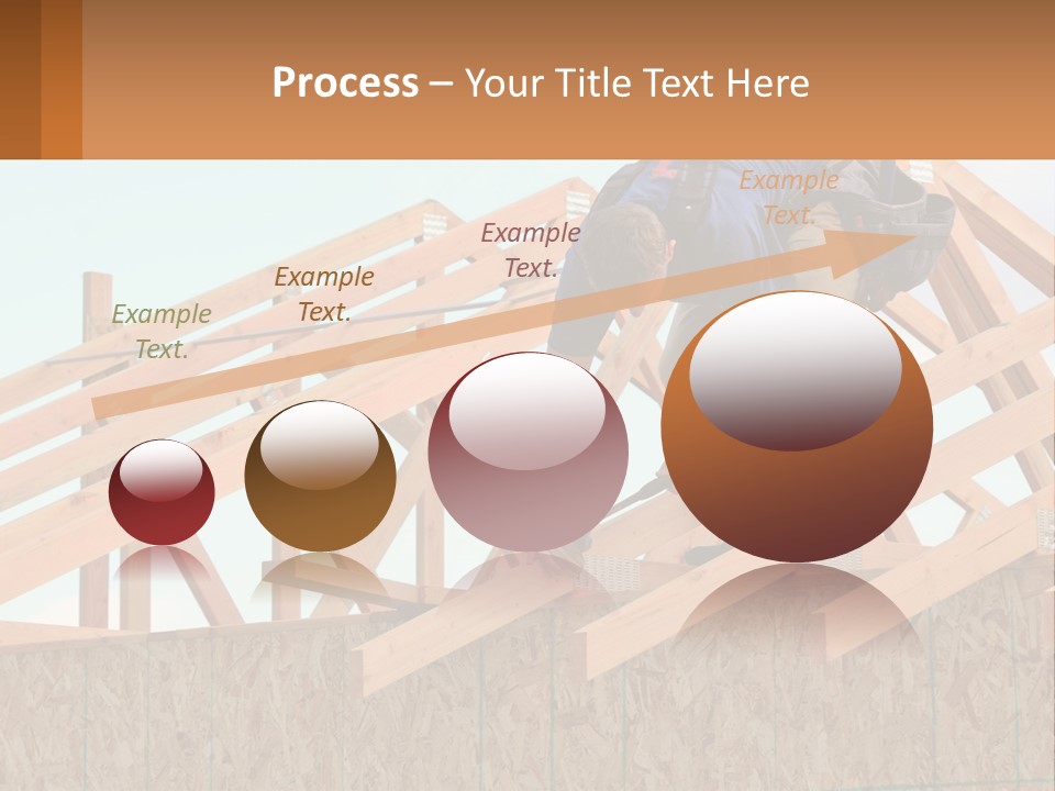 A Man Working On A Roof With A Hammer PowerPoint Template