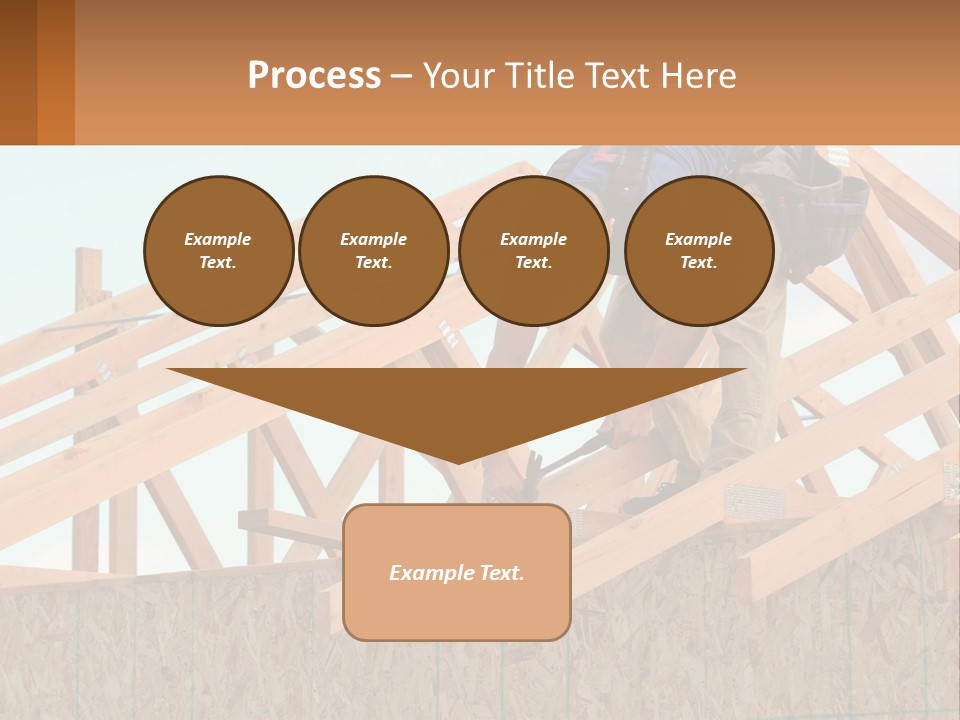 A Man Working On A Roof With A Hammer PowerPoint Template