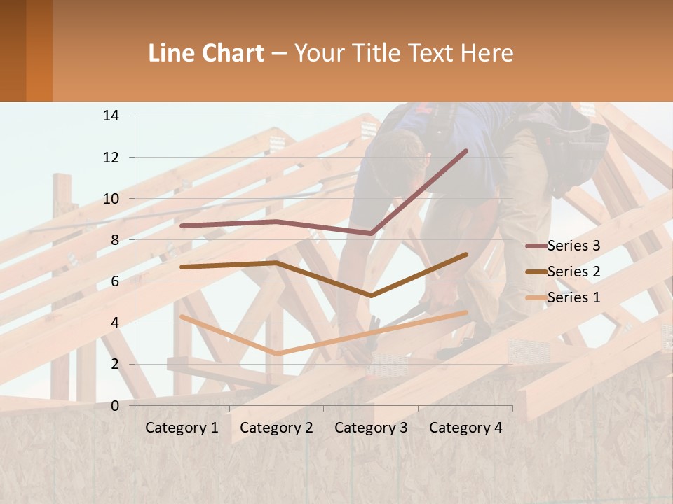 A Man Working On A Roof With A Hammer PowerPoint Template