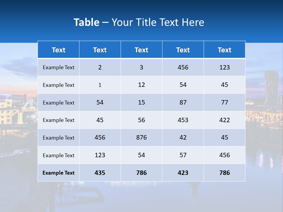 A City Skyline With A Bridge In The Foreground PowerPoint Template