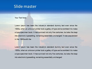 A Buddha Statue With The Sun Setting In The Background PowerPoint Template