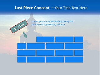 A Buddha Statue With The Sun Setting In The Background PowerPoint Template