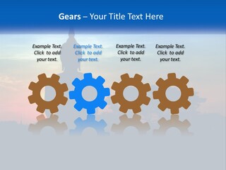 A Buddha Statue With The Sun Setting In The Background PowerPoint Template