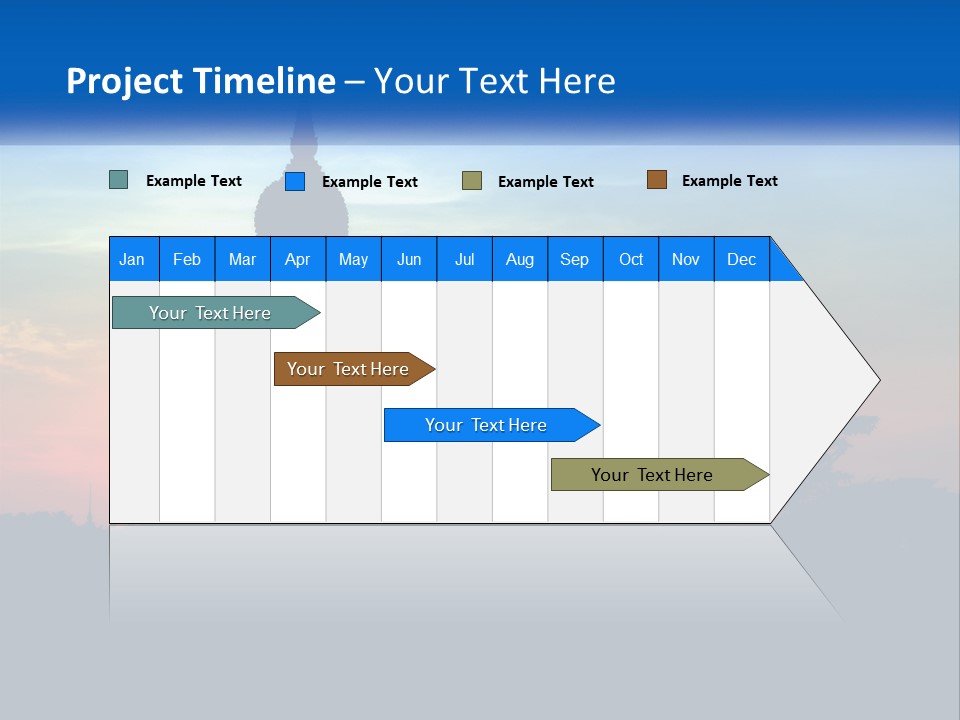 A Buddha Statue With The Sun Setting In The Background PowerPoint Template