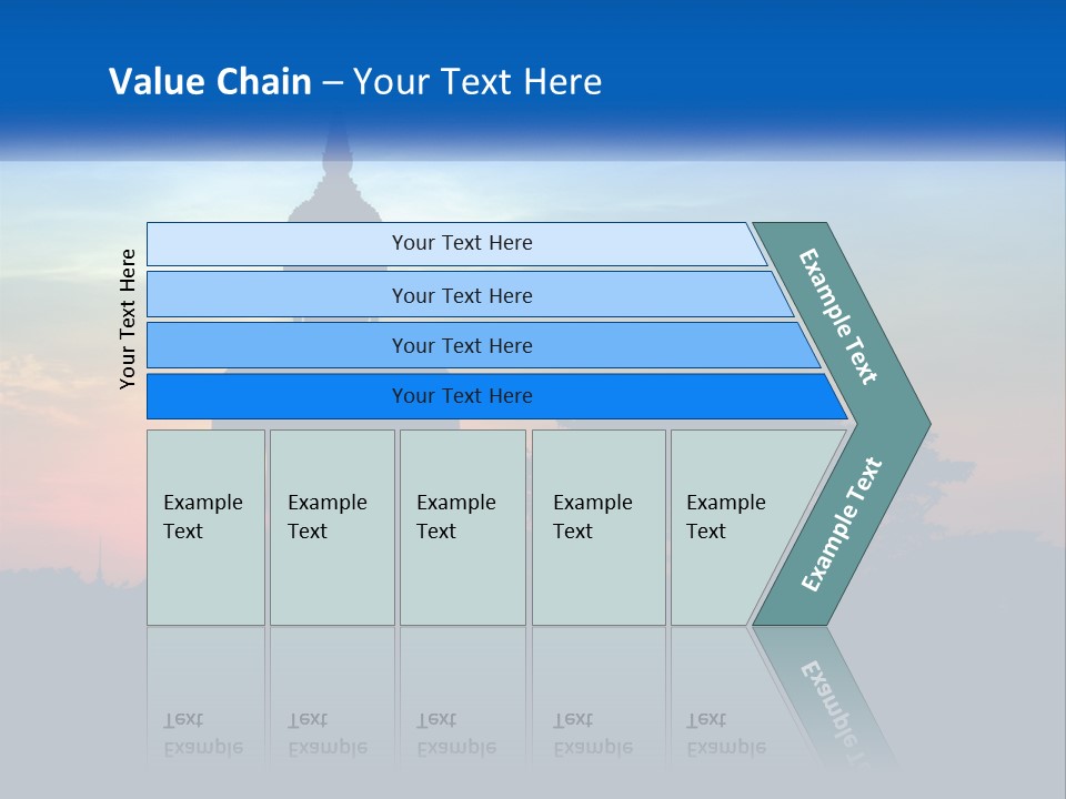 A Buddha Statue With The Sun Setting In The Background PowerPoint Template