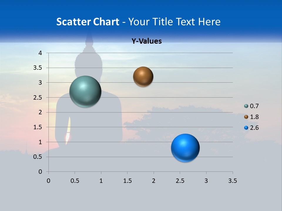 A Buddha Statue With The Sun Setting In The Background PowerPoint Template