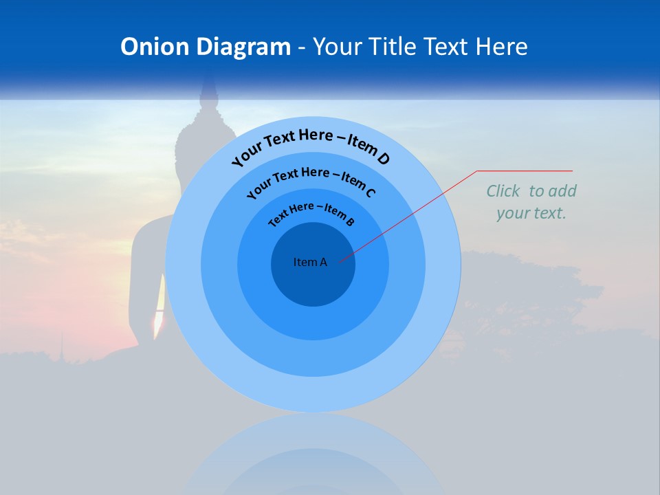 A Buddha Statue With The Sun Setting In The Background PowerPoint Template