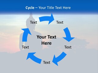 A Buddha Statue With The Sun Setting In The Background PowerPoint Template