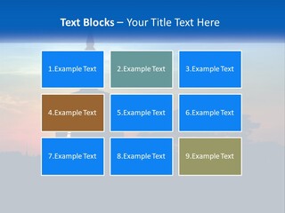 A Buddha Statue With The Sun Setting In The Background PowerPoint Template