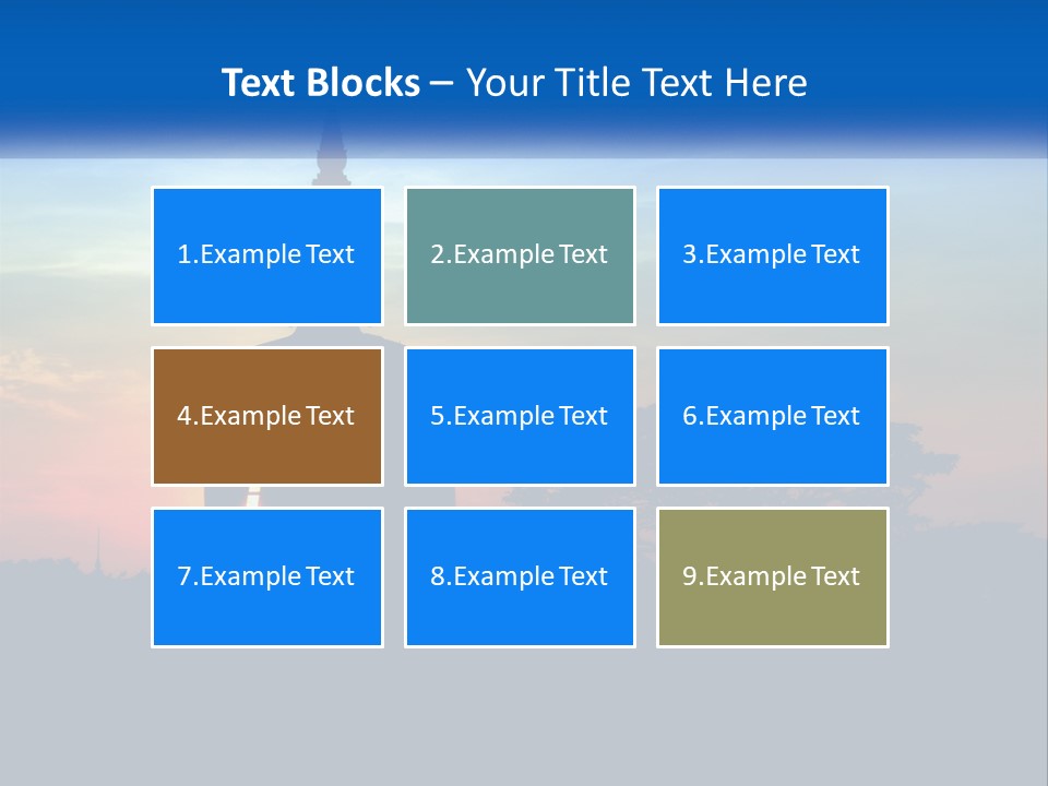 A Buddha Statue With The Sun Setting In The Background PowerPoint Template
