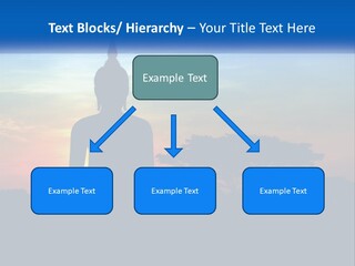 A Buddha Statue With The Sun Setting In The Background PowerPoint Template
