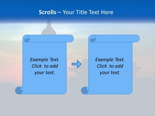 A Buddha Statue With The Sun Setting In The Background PowerPoint Template