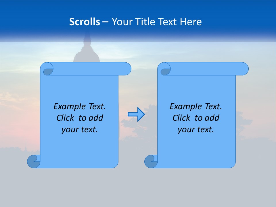 A Buddha Statue With The Sun Setting In The Background PowerPoint Template