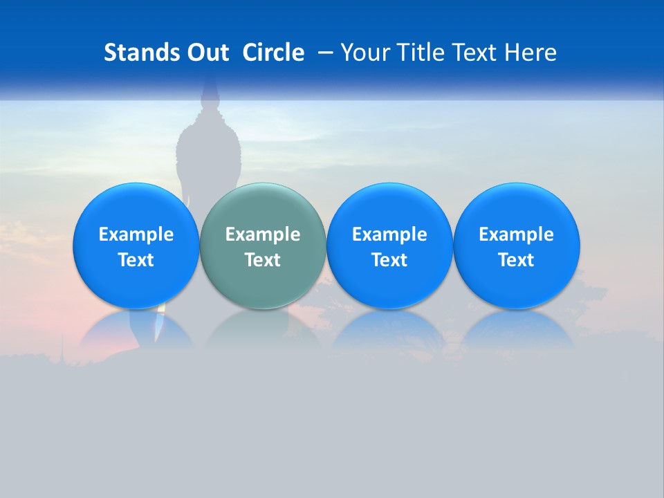 A Buddha Statue With The Sun Setting In The Background PowerPoint Template