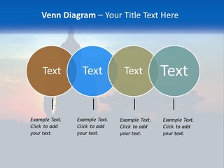 A Buddha Statue With The Sun Setting In The Background PowerPoint Template